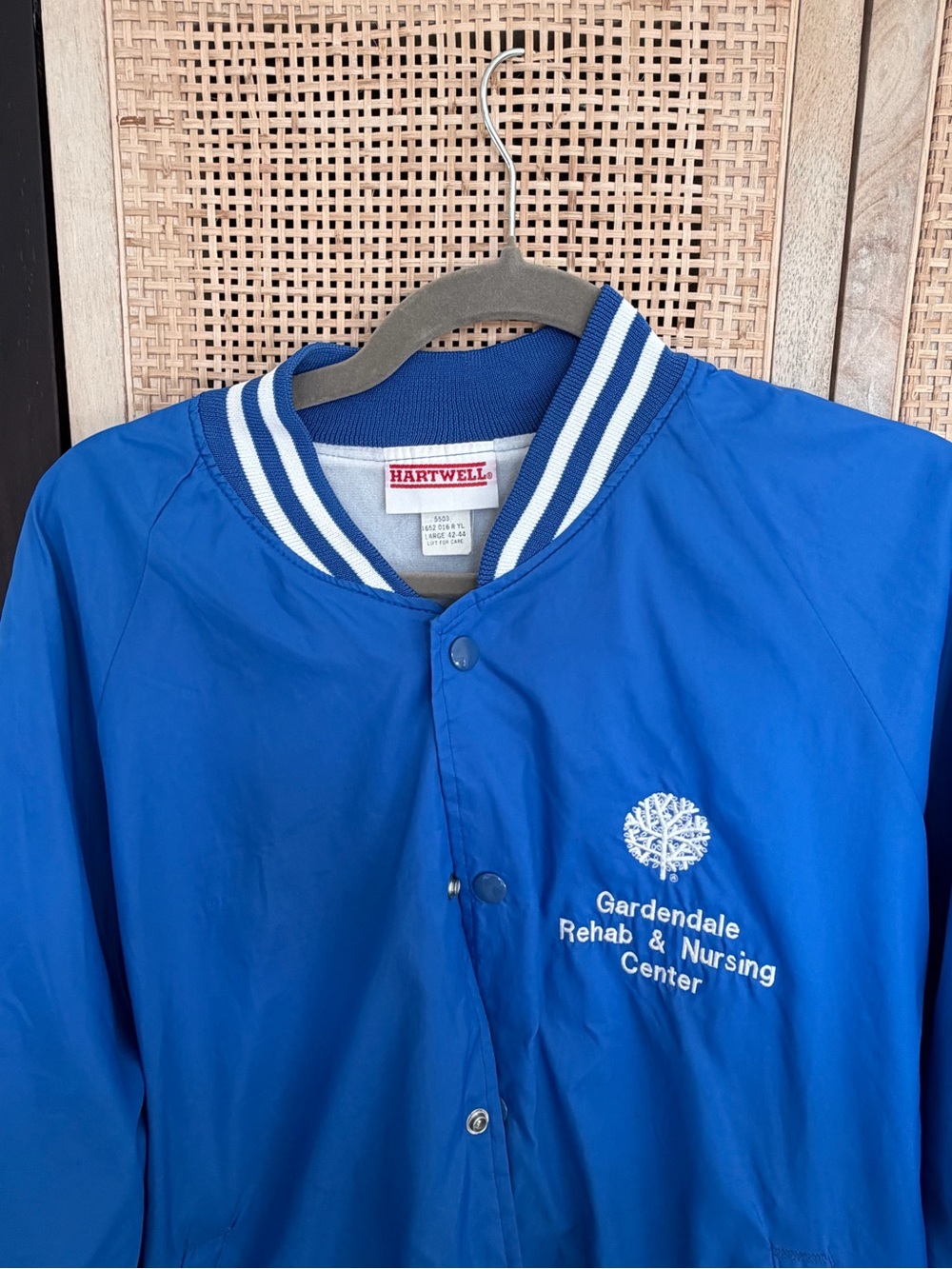 Gardendale Rehab & Nursing Center Blue Varsity Bomber Jacket - Picture 2 of 2